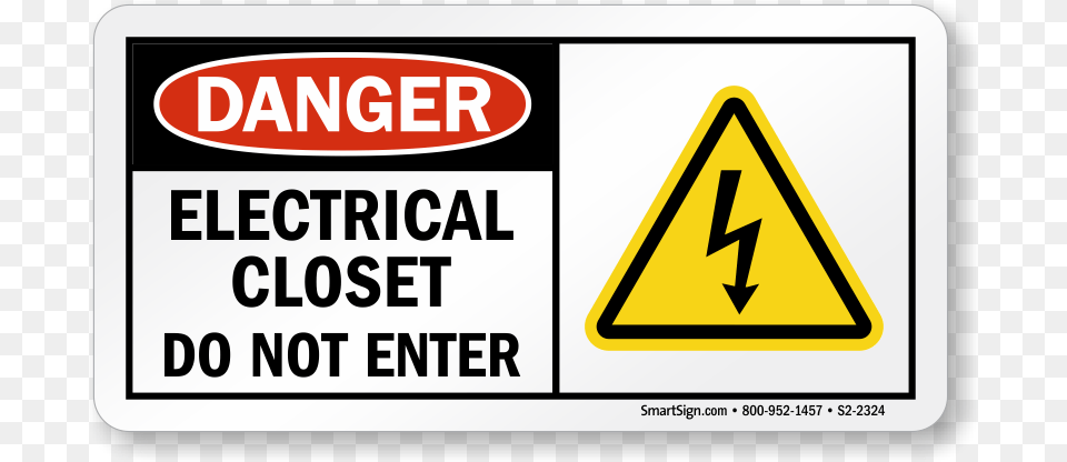 Electrical Closet Do Not Enter Osha Danger Sign Smartsign By Lyle Smartsign Danger Electrical Equipment, Symbol, Scoreboard, Road Sign, Text Png
