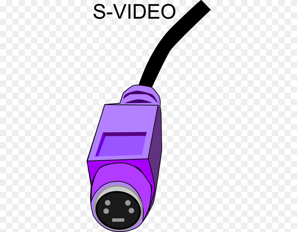 Electrical Connector S Video Computer Hardware Electrical Cable, Adapter, Electronics, Purple Free Transparent Png