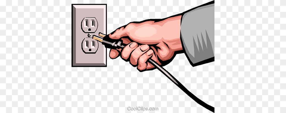 Electrical Plug Royalty Vector Clip Art Illustration, Adapter, Electronics, Electrical Device, Electrical Outlet Free Transparent Png