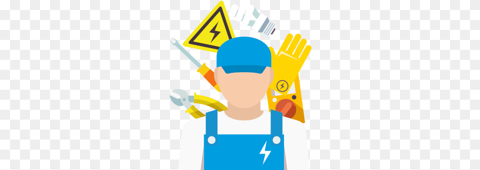 Electrical Repair Clipart Electrician, Cap, Clothing, Glove, Hat Free Png Download
