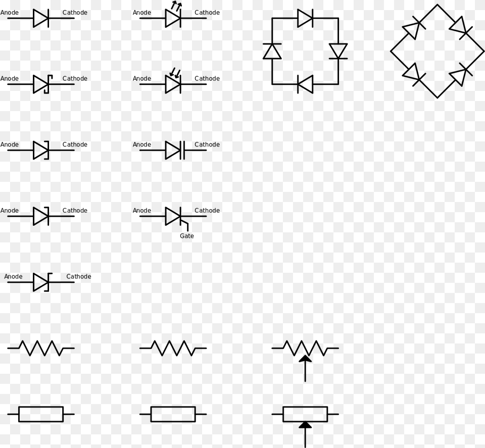 Electrical Symbols Of Different Components Calligraphy, Gray Free Png Download