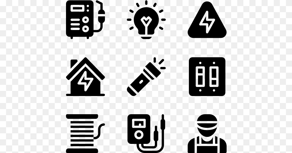 Electrician Icon, Gray Png