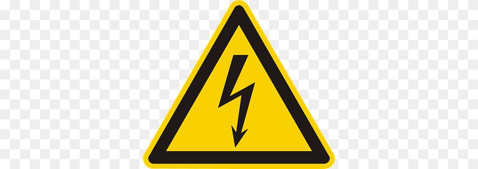 Electricity Sign, Symbol, Road Sign, Triangle Png Image