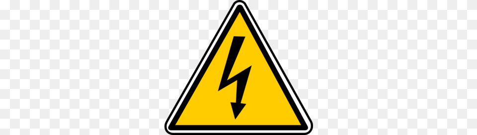 Electricity Clipart Lightning Bolt, Sign, Symbol, Road Sign, Triangle Free Transparent Png