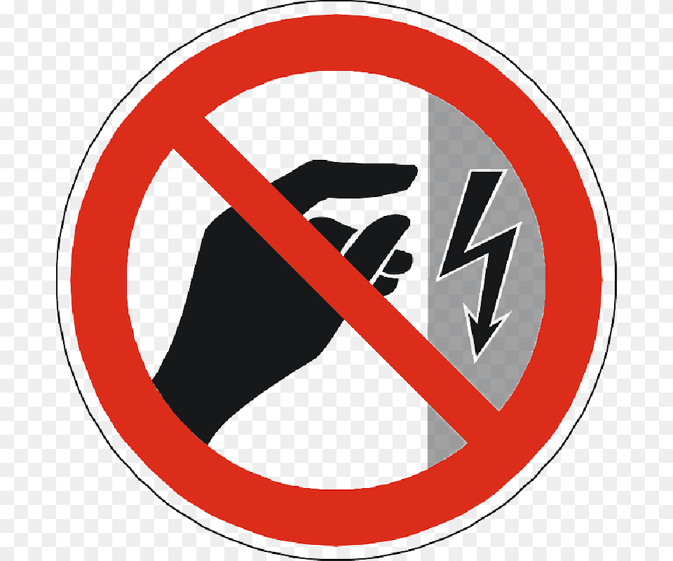 Electricity Danger Symbol Administrative Controls Examples, Sign, Road Sign, Ammunition, Grenade Png Image