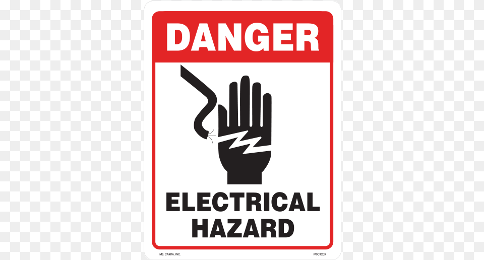 Electricity Hazard Label High Warning Safety Voltage Hand Electric Sign, Clothing, Glove, Symbol, Advertisement Png