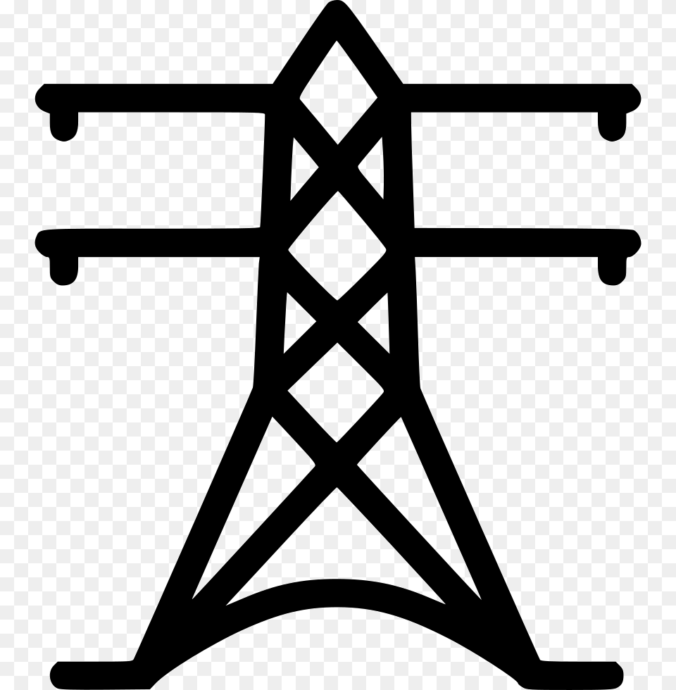 Electricity High Voltage Landline Comments Icon High Voltage, Cable, Electric Transmission Tower, Power Lines, Cross Png