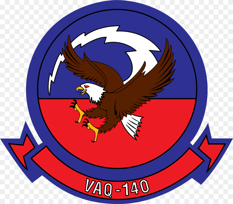 Electronic Attack Squadron 140 Insignia 2015 Vaq, Emblem, Symbol, Logo, Animal Free Png Download