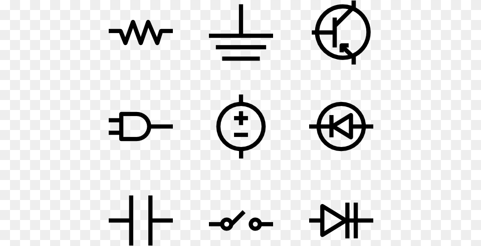Electronic Circuit Vector, Gray Png