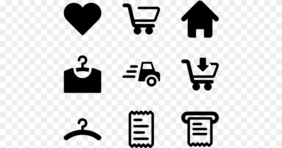 Electronic Commerce Minimarket Icon, Gray Png