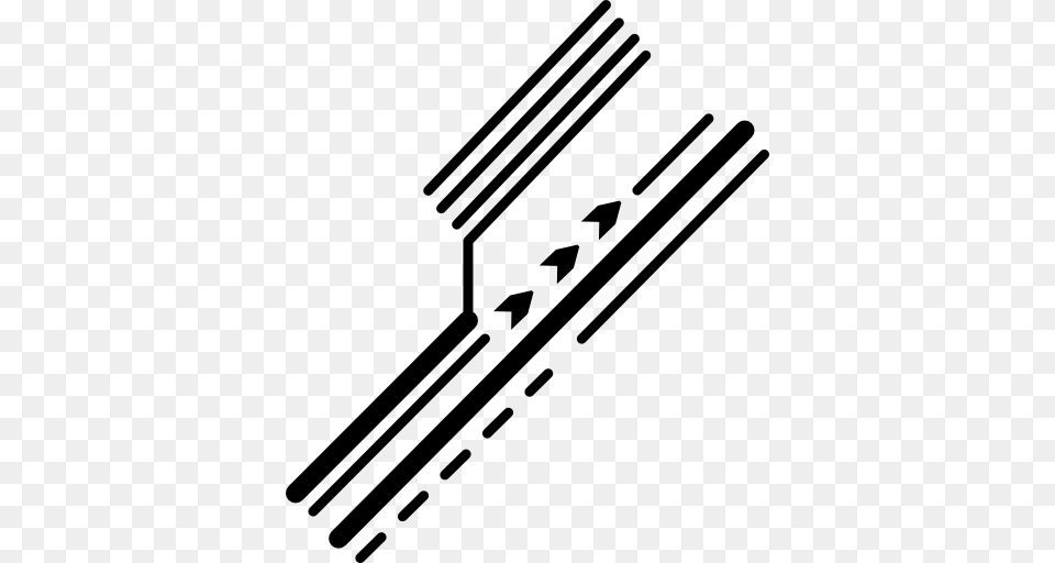 Electronic Printed Circuit Detail Of Diagonal Lines, Cutlery, Fork, Stencil Png