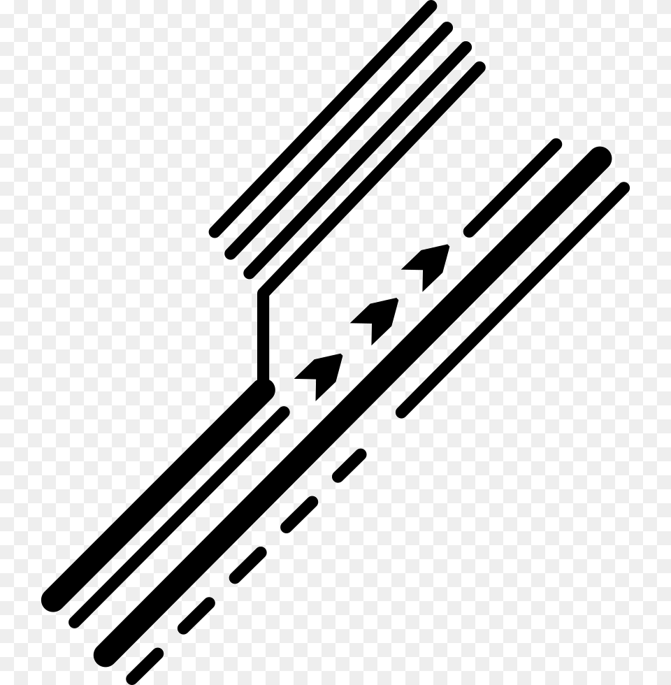 Electronic Printed Circuit Detail Of Diagonal Lines Electronic Lines, Cutlery, Fork, Stencil Free Png Download