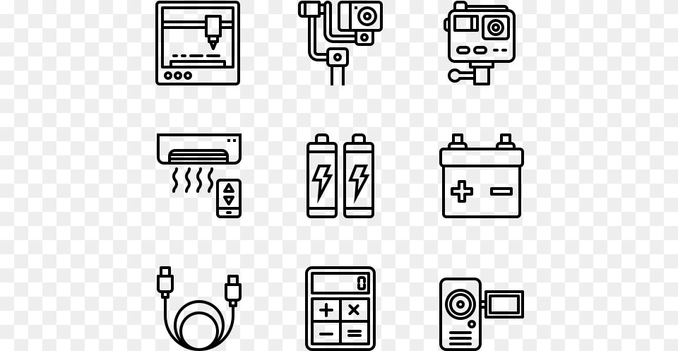 Electronic Smart Device Icon, Gray Png