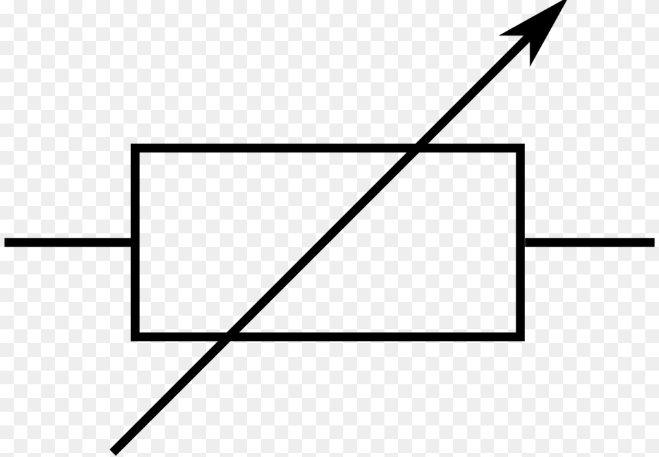 Electronic Symbol Potentiometer Resistor Electronic Circuit, Gray Free Png