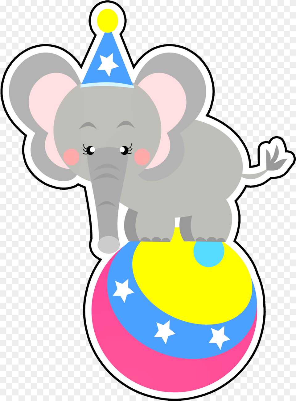 Elefante Circo Contorno Branco Elefante Circo, Clothing, Hat Png