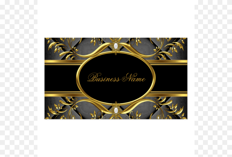 Elegant Black Amp Gold Swirl Business Card Business Card Business Card, Accessories Free Png Download