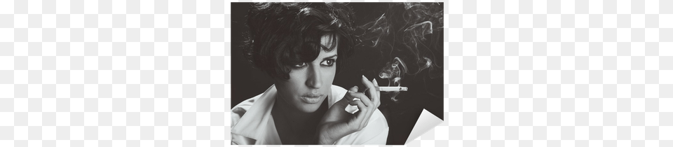 Elegant Brunette Woman Smoking A Cigarette On Black Dar Jezykw Als Ebook Von Rosa Ribas Sabine Hofmann, Face, Head, Person, Smoke Png