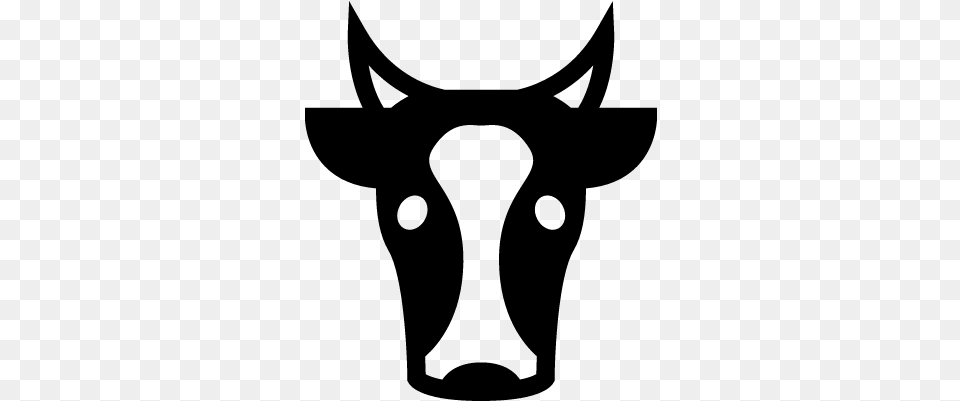 Elegant Bull Drawings Pictures Cow Face Front Cow Face Vector, Gray Free Transparent Png