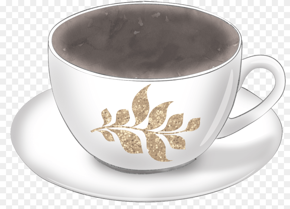 Elegant Coffee Cup Cartoon Coffee Cup, Saucer, Beverage, Coffee Cup Free Png Download
