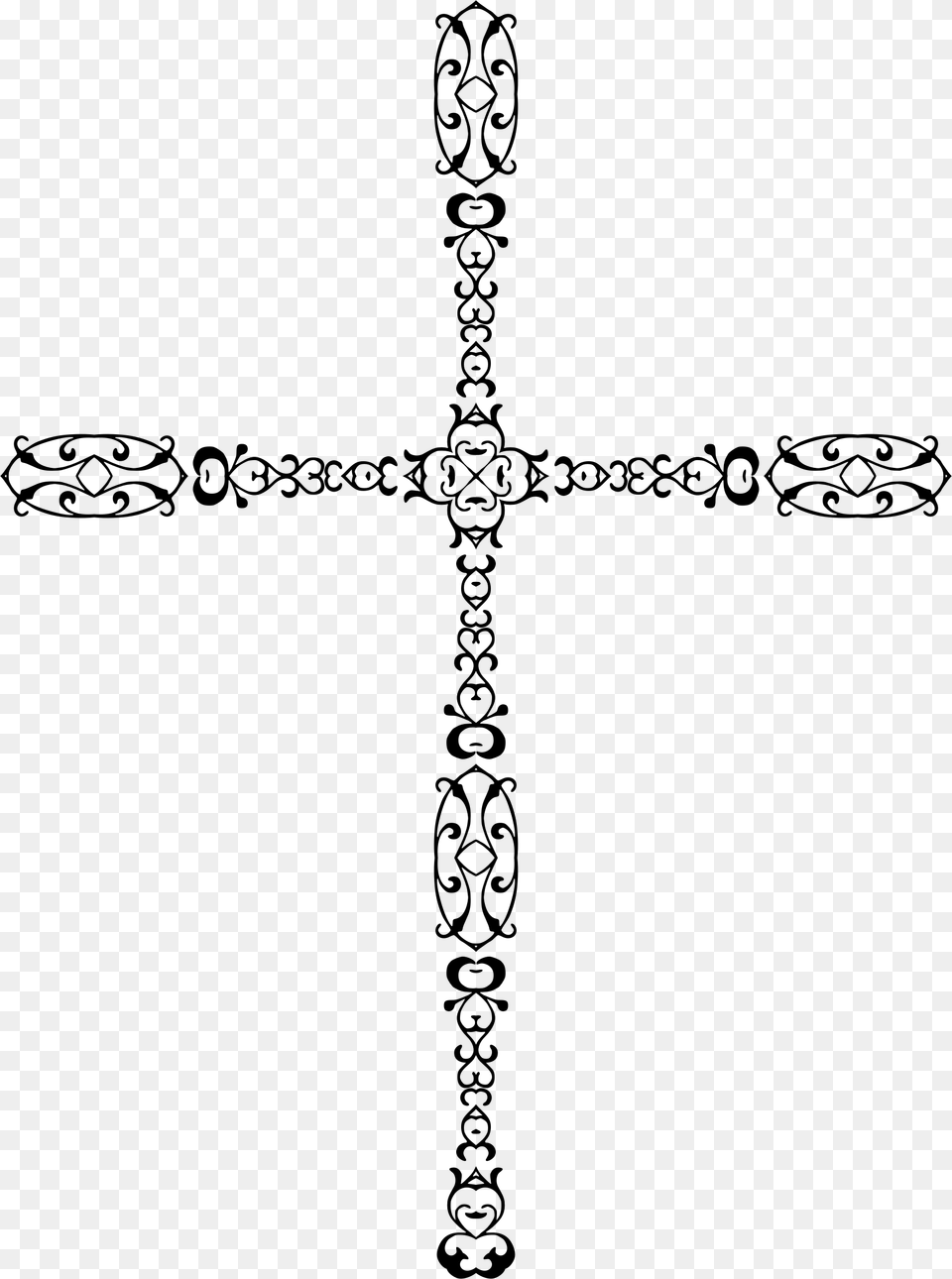 Elegant Cross Graphic Royalty Library Elegant Cross, Gray Png Image