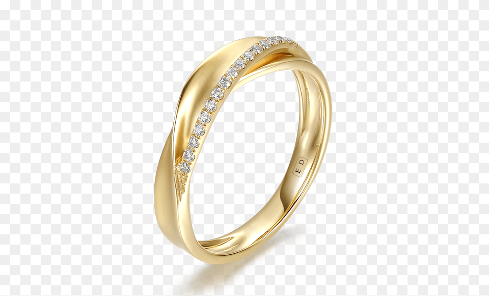 Elegant Curled Ribbon Diamond Wedding Ring Engagement Ring, Accessories, Gold, Jewelry, Locket Free Png