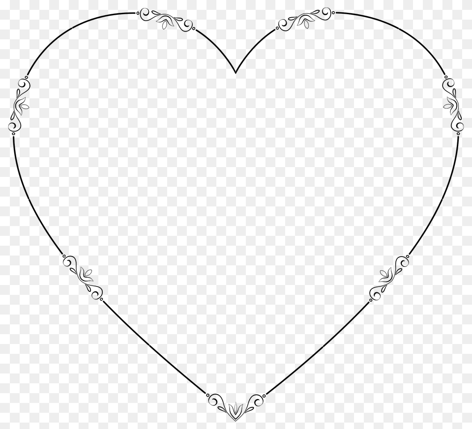Elegant Flourish Frame Extrapolated Clipart, Heart, Accessories, Jewelry, Necklace Free Transparent Png