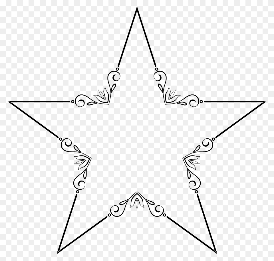 Elegant Flourish Frame Star Clipart, Star Symbol, Symbol Free Transparent Png
