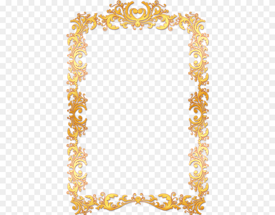 Elegant Gold Border Gold Vintage Frame, Art, Floral Design, Graphics, Pattern Free Png Download