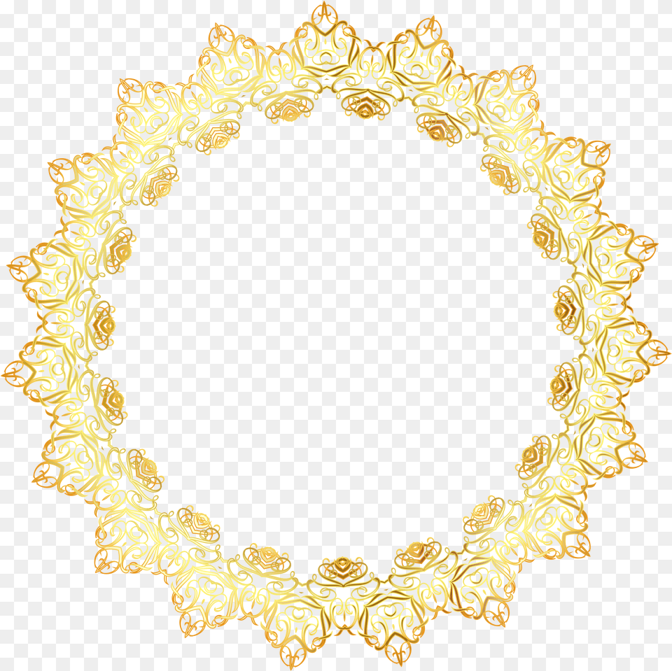 Elegant Gold Border Picture Circle Elegant Border, Accessories, Pattern, Oval, Jewelry Free Png
