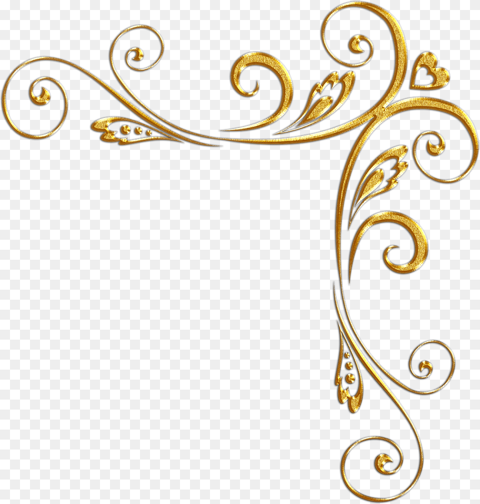 Elegant Gold Corner Border Zolotie Ugolki Na Prozrachnom Fone, Cross, Symbol Free Transparent Png