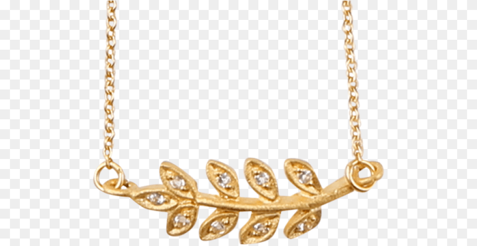 Elegant Gold Plated Silver Necklace With Feather Pendant Necklace, Accessories, Jewelry, Diamond, Gemstone Free Transparent Png
