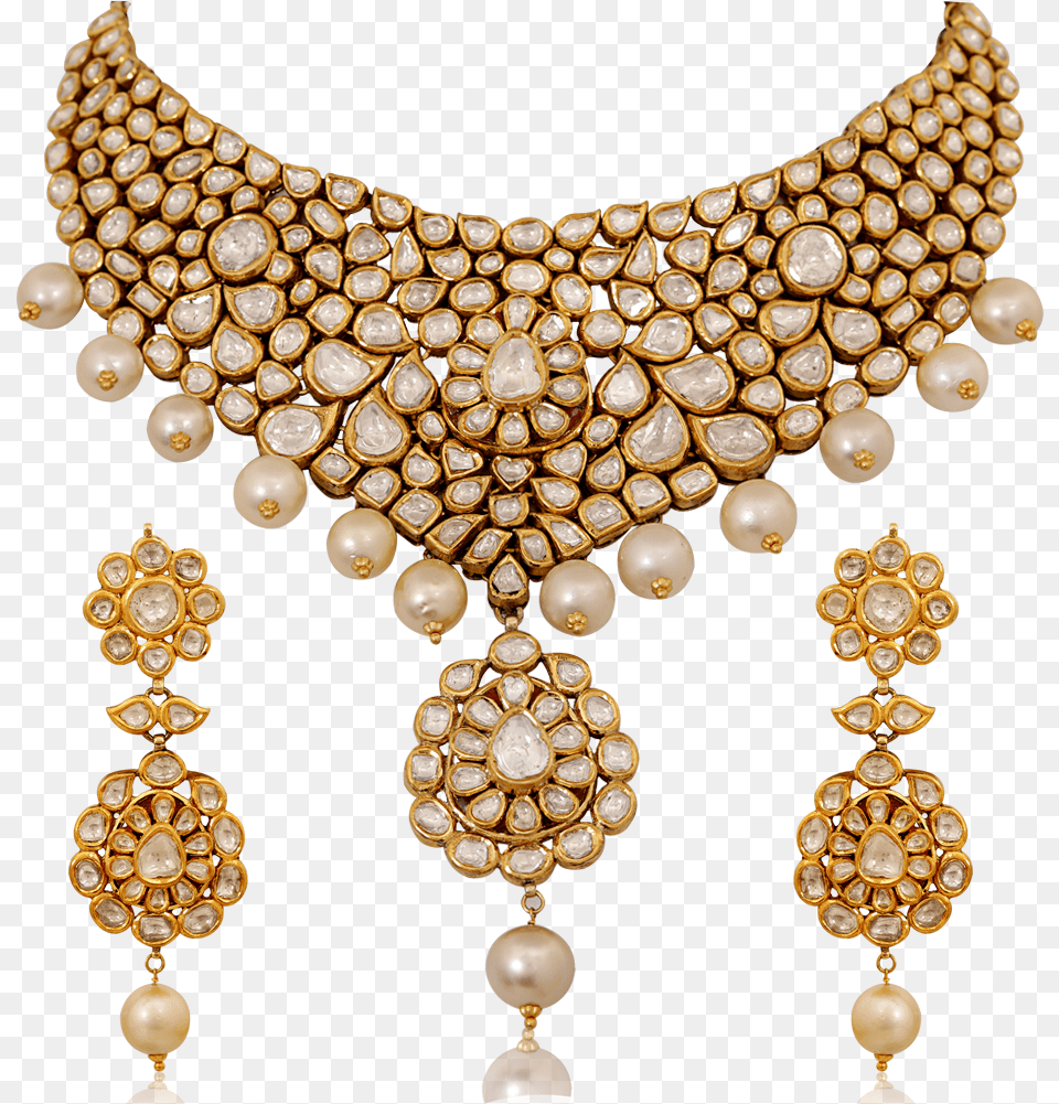 Elegant Kundan Choker Necklace Necklace, Accessories, Earring, Jewelry Free Png Download