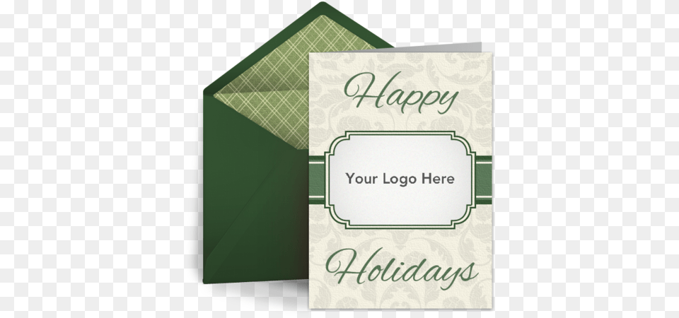 Elegant Logo Banner Custom Business Christmas Card Paper, Envelope, Mail Png Image