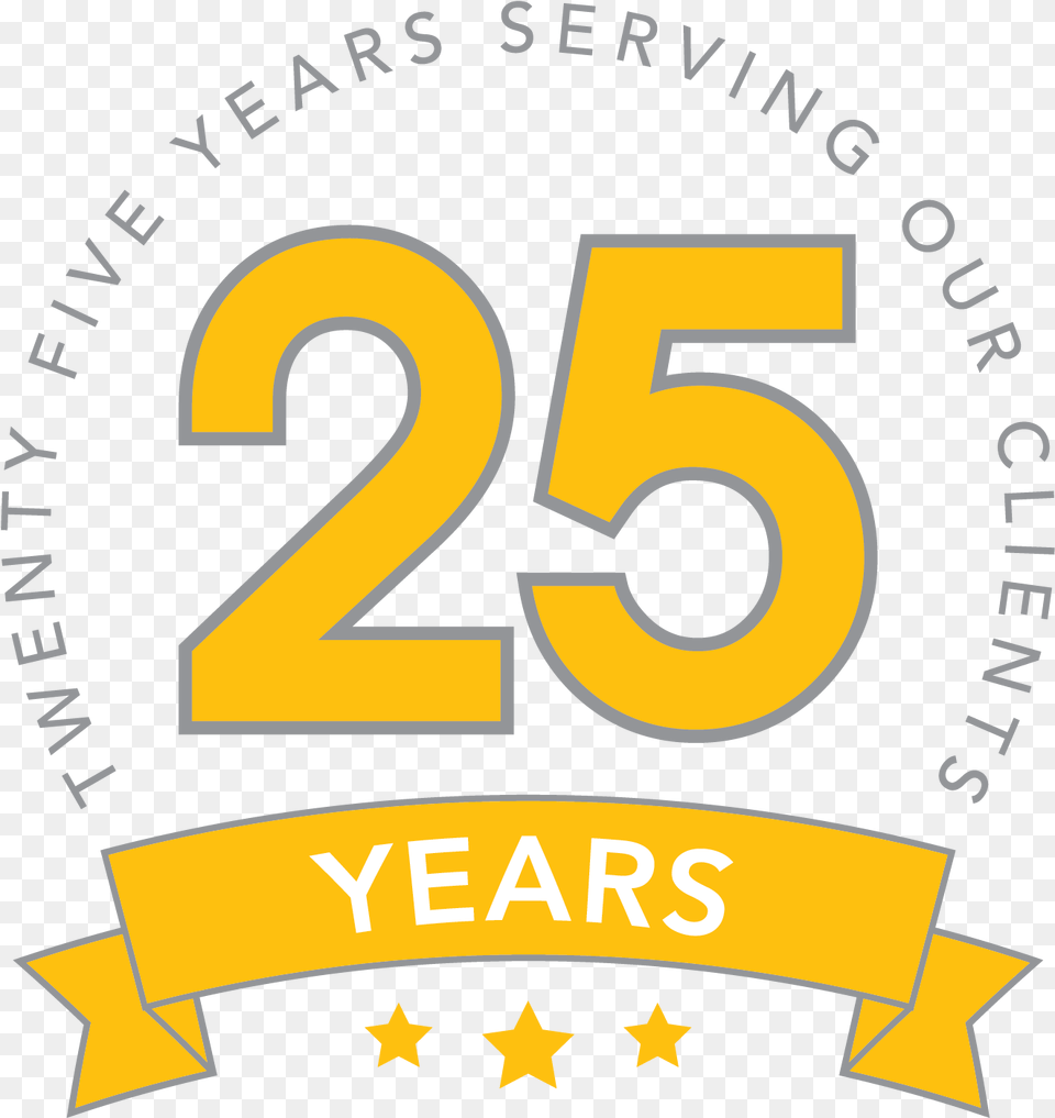 Elegant Modern Residential Logo 25 Years Of Service Logo, Symbol, Number, Text, Scoreboard Png