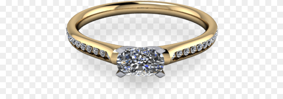 Elegant Oval Four Claw 14ct Yellow Gold Ring Engagement Ring, Accessories, Diamond, Gemstone, Jewelry Free Png
