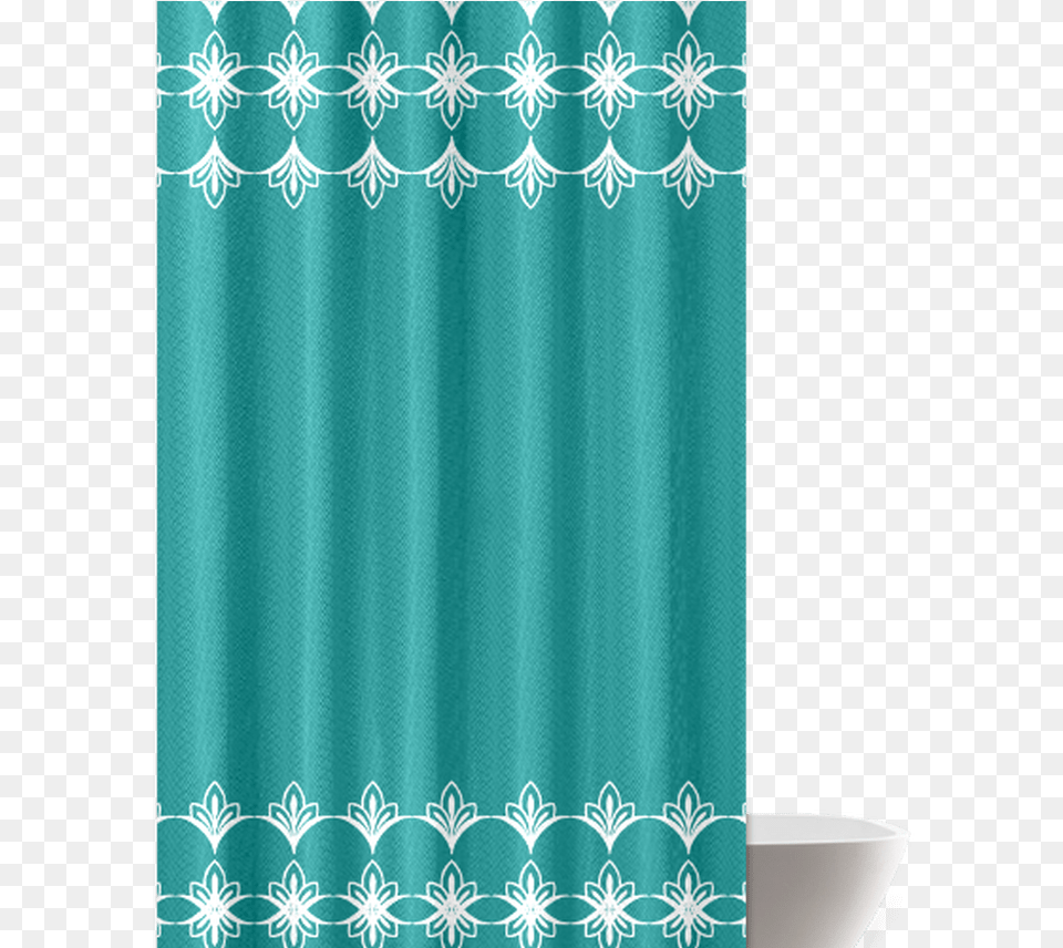 Elegant Teal, Curtain, Shower Curtain Png Image