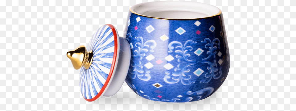 Eleganza Sugar Bowl Cobalt Blue And White Porcelain, Art, Pottery, Saucer, Cup Free Transparent Png