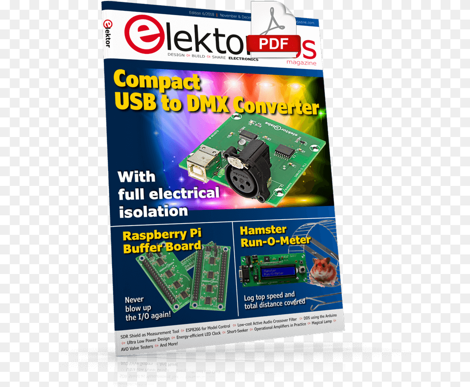 Elektor Magazine En Novemberdecember 2018 Elektor, Advertisement, Poster, Hardware, Electronics Free Png