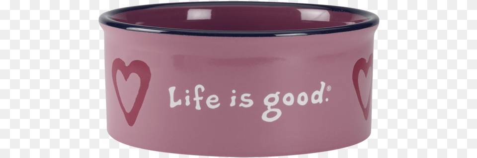 Elemental Heart Dog Bowl Life Is Good, Soup Bowl, Cup, Mailbox, Pottery Free Png Download