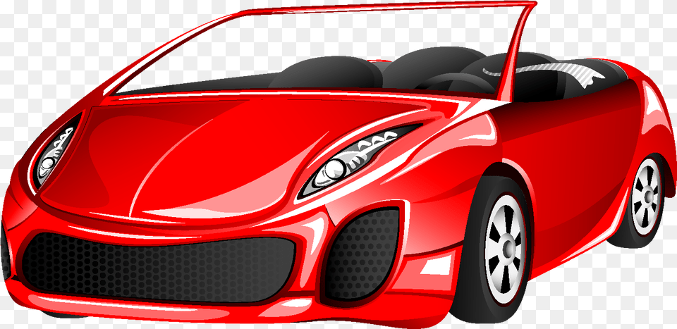 Elemento De Carro Esportivo Vermelho Dos Desenhos Animados Desenho De Carros, Car, Sports Car, Transportation, Vehicle Png Image