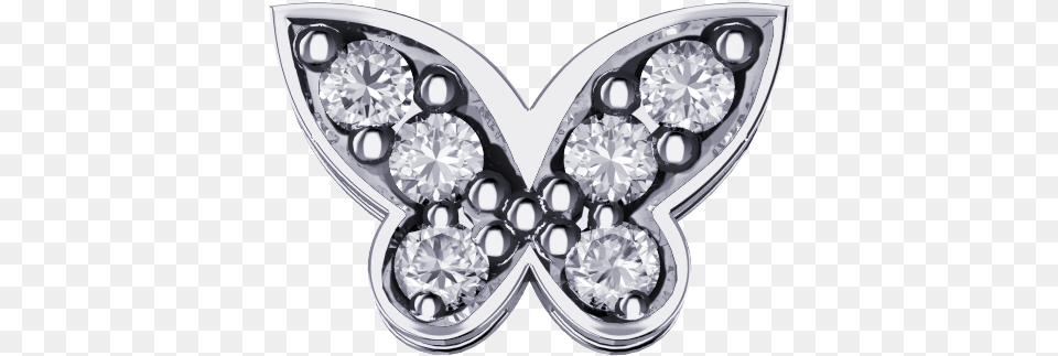 Elements Donnaoro White Gold Butterfly Diamond Buy Online Gold, Accessories, Earring, Gemstone, Jewelry Free Transparent Png