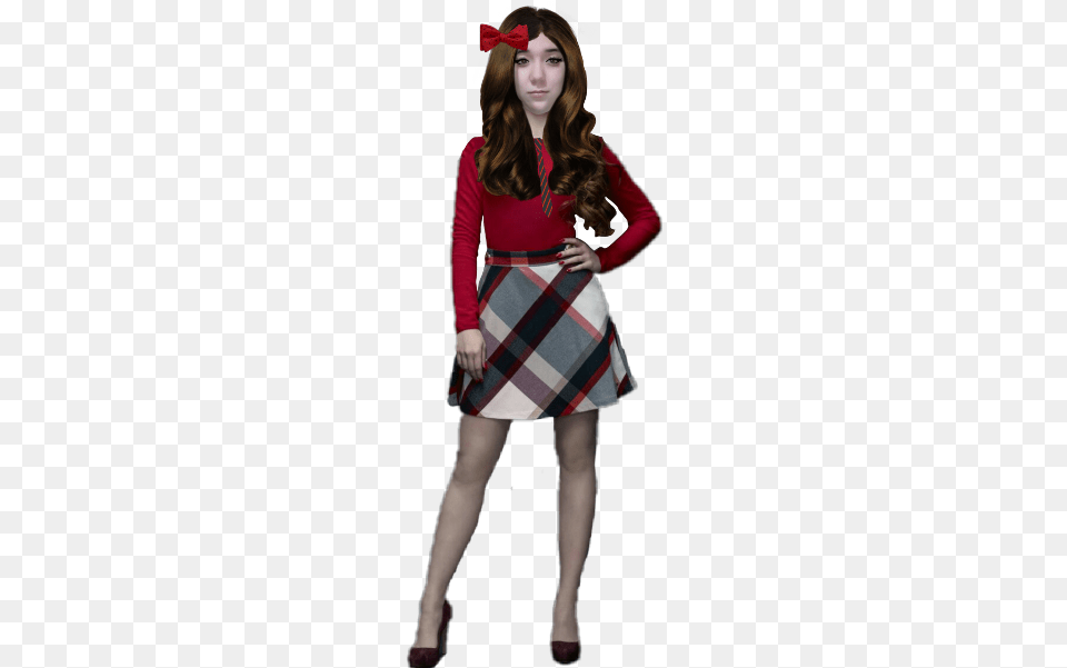 Elena Beauty Wardrobe Freetoedit Madelaine Petsch Riverdale Authentic Autographed, Clothing, Skirt, Adult, Person Png Image