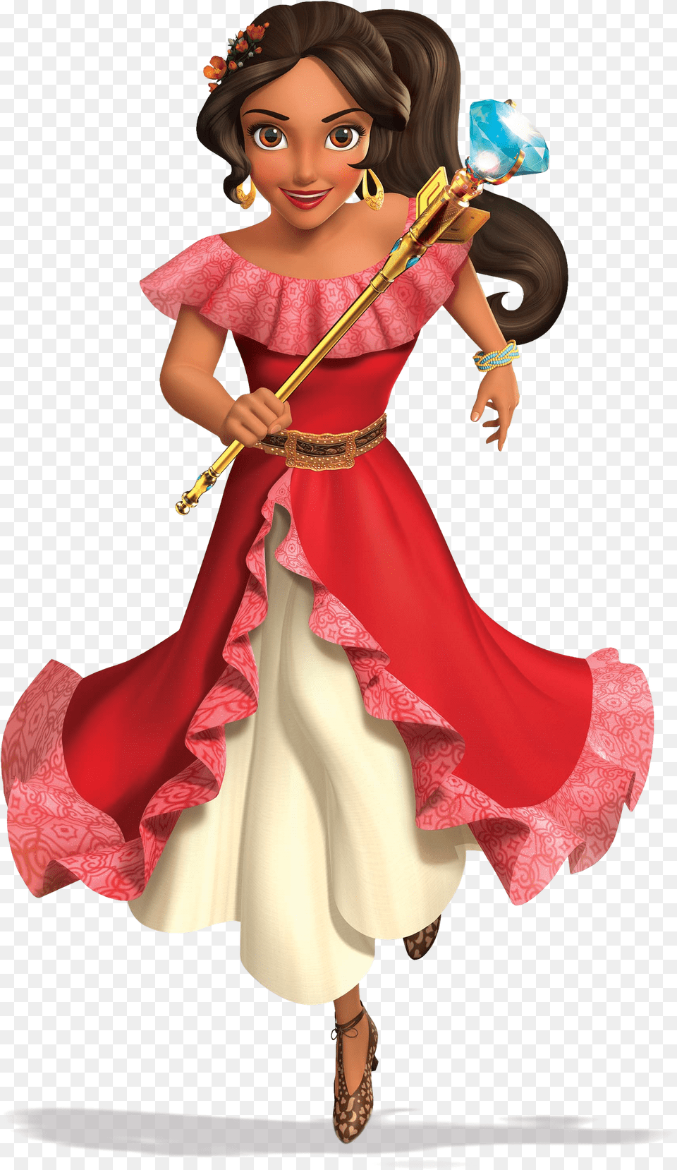 Elena Of Avalor New Spanish Disney Princess, Clothing, Doll, Dress, Figurine Free Transparent Png