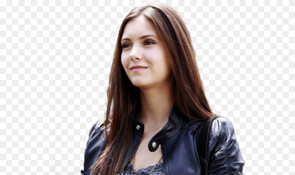 Elenagilbert Tvd Freetoedit Leather Jacket, Adult, Portrait, Photography, Person Png Image