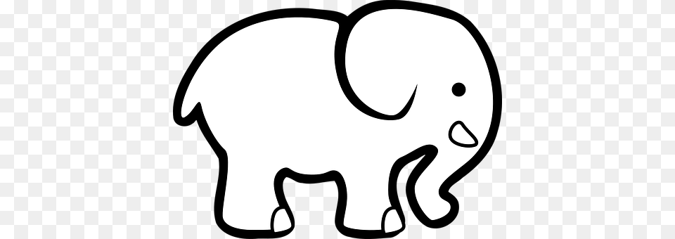Elephant Silhouette, Animal, Mammal, Stencil Png Image