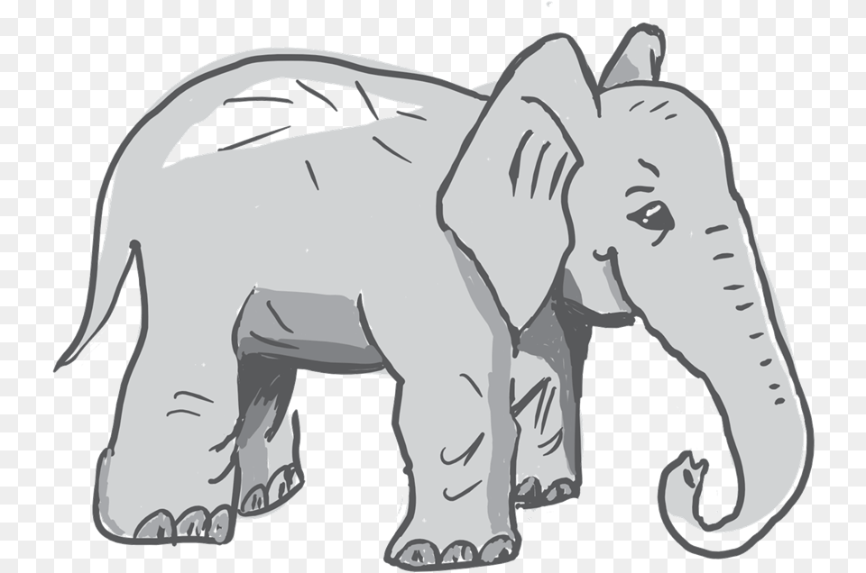Elephant Agile Animal Sketch Requirements Story Indian Elephant, Person, Wildlife, Mammal Free Png Download
