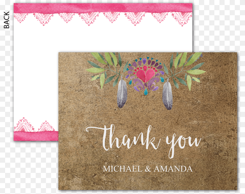 Elephant Amp Leather Thank You Card Flatdata Caption, Envelope, Greeting Card, Mail, Plant Png