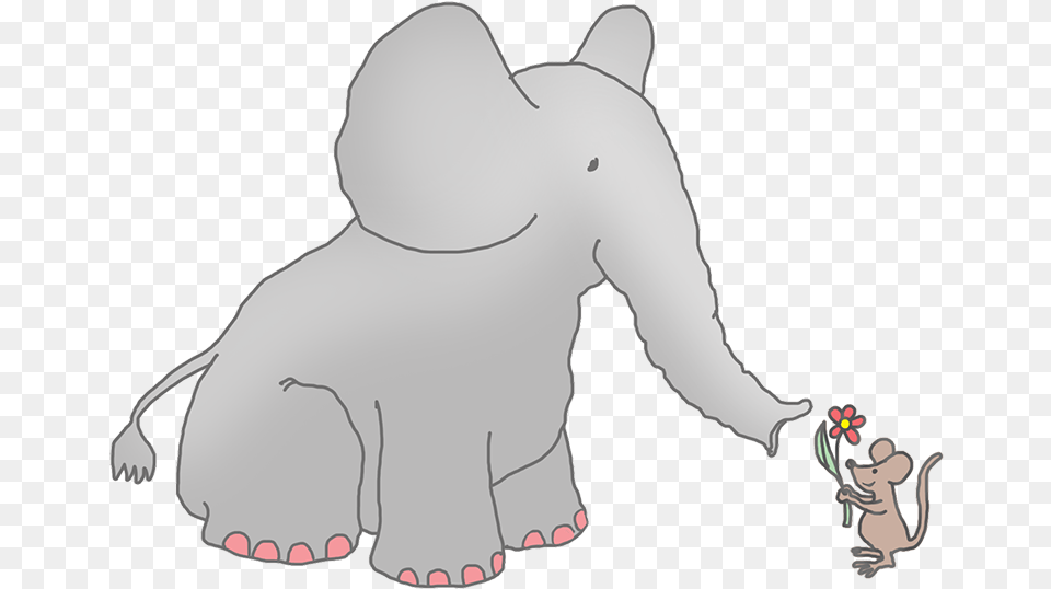 Elephant And Mouse Clip Art Elephant Is Bigger Than A Mouse, Animal, Wildlife, Mammal, Bear Free Png Download