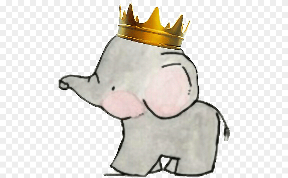 Elephant Baby Babyelephant Crown Prince Baby Elephant With Crown, Accessories, Jewelry, Nature, Outdoors Free Png Download