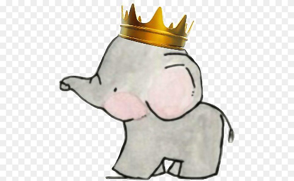 Elephant Baby Babyelephant Crown Prince Baby Elephant With Crown Clipart, Accessories, Jewelry, Nature, Outdoors Free Png Download